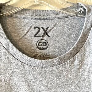 Gracie Barra Jiu Jitsu Gray Men’s Short Sleeve USA Flag Logo T Shirt Sz 2XL